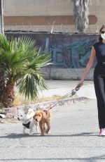 KAIA GERBER Out with Her Dogs in Los Angeles 04/24/2021