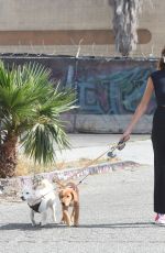 KAIA GERBER Out with Her Dogs in Los Angeles 04/24/2021