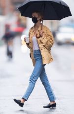 KARLIE KLOSS Out for Coffee in New York 04/12/2021