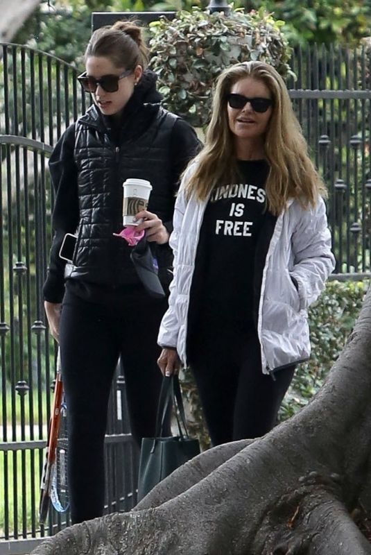 KATHERINE and CHRISTINA SCHWARZENEGGER and MARIA SHRIVER Out in Los Angeles 04/12/2021