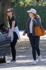 KATHERINE and CHRISTINA SCHWARZENEGGER Arrives at a Tennis Match in Brentwood 04/26/2021