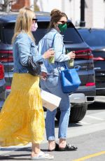 KATHERINE SCHWARZENEGGER in Double Denim Out Shopping in Pacific Palisades 04/09/2021