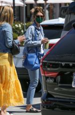 KATHERINE SCHWARZENEGGER in Double Denim Out Shopping in Pacific Palisades 04/09/2021
