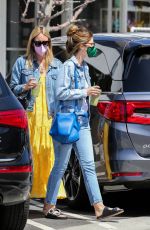 KATHERINE SCHWARZENEGGER in Double Denim Out Shopping in Pacific Palisades 04/09/2021