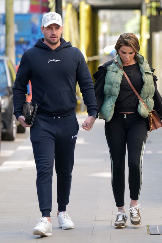 KATIE PRICE and Carl Woods Out in London 04/22/2021