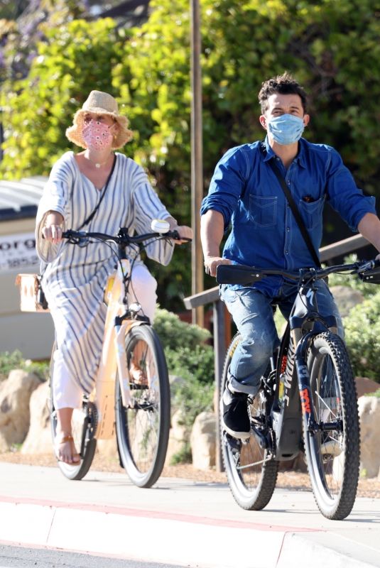 KATY PERRY and Orlando Bloom Out Drivin Bikes in Santa Barbara 04/08/2021