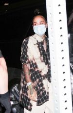 KEHLANI Out on Her 26th Birthday at Beauty & Essex in Hollywood 04/24/2021