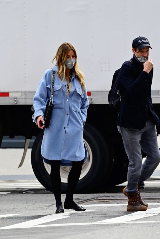 KELLY BENSIMON and Nick Stefanov Out in New York 04/06/2021