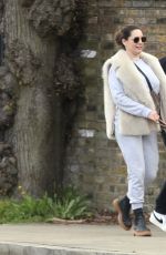 KELLY BROOK and Jeremy Parisi Out with Their Dog in London 04/14/2021