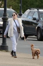 KELLY BROOK and Jeremy Parisi Out with Their Dog in London 04/14/2021