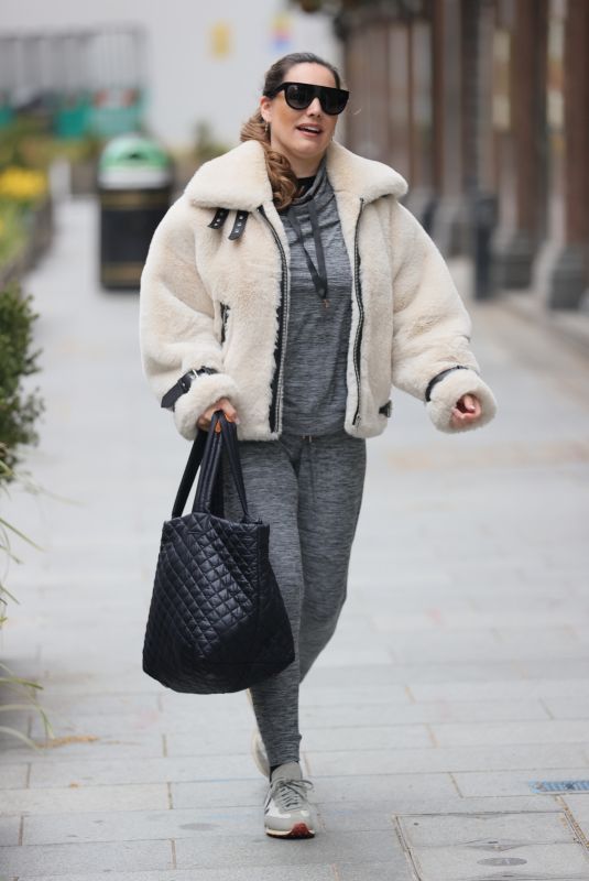 KELLY BROOK Arrives at Heart Radio in London 04/02/2021
