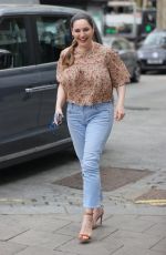 KELLY BROOK Arrives at Heart Radio in London 04/29/2021