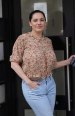 KELLY BROOK Arrives at Heart Radio in London 04/29/2021