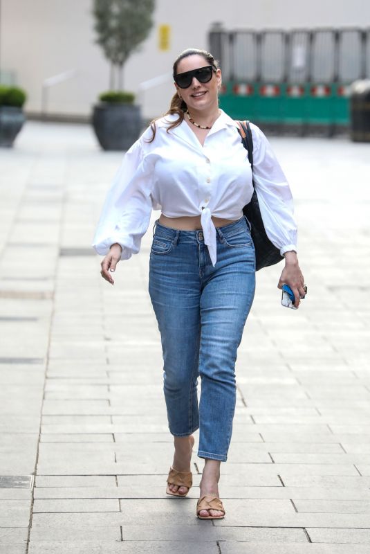 KELLY BROOK in Denim Leaves Heart FM in London 04/01/2021