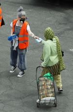 KELLY OSBOURNE at Drive Thru Food Distribution Event in Los Angeles 04/10/2021