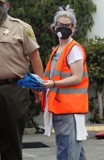 KELLY OSBOURNE at Drive Thru Food Distribution Event in Los Angeles 04/10/2021