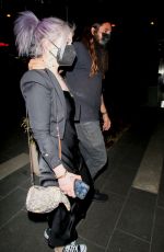 KELLY OSBOURNE Leaves BOA Steakhouse in West Hollywood 03/31/2021