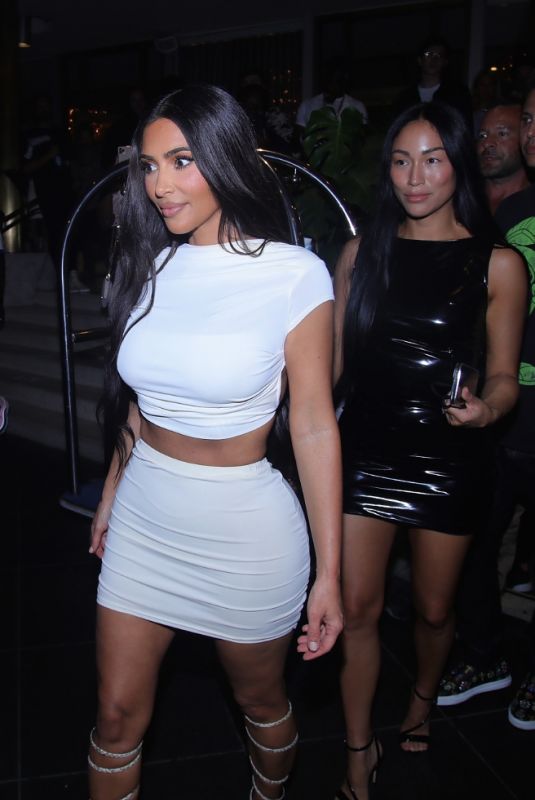 KIM KARDASHIAN at a Party with Friends in Miami 04/15/2021