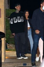 KOURTNEY KARDASHIAN and Travis Barker Leaves Nobu in Malibu 04/07/2021