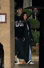 KOURTNEY KARDASHIAN and Travis Barker Leaves Nobu in Malibu 04/07/2021