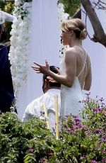 KRISTEN BELL on the Set of The Woman in the House in Los Angeles 04/15/2021