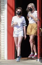 KRISTEN STEWART and DLAN MEYER Out in Los Angeles 04/10/2021