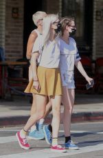KRISTEN STEWART and DLAN MEYER Out in Los Angeles 04/10/2021