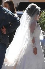 LADY GAGA in a Wedding Dress on the Set of House Of Gucci in Rome 04/08/2021