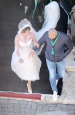 LADY GAGA in a Wedding Dress on the Set of House Of Gucci in Rome 04/08/2021