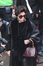 LADY GAGA on the Set of House of Gucci in Rome 04/16/2021