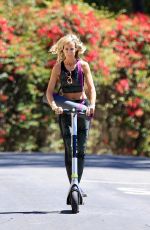 LADY VICTORIA HERVEY Rides a Bird Scooter Out in West Hollywood 04/29/2021