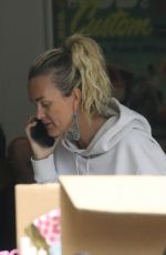 LAETICIA HALLYDAY Cleaning Out Her Garage in Brentwood 04/22/2021