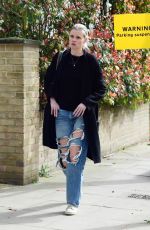 LARA STONE Out and About in London 04/04/2021