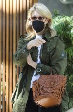 LAURA DERN Checks on Remodeling of Her Home in Santa Monica 04/28/2021