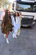 LEIGH-ANNE PINNOCK, PERRIE EDWARDS and JADE THIRLWALL Arrives at Capital Radio in London 04/29/2021