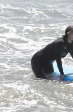 LEIGHTON MEESTER in Wetsuit Surfing in Malibu 04/14/2021