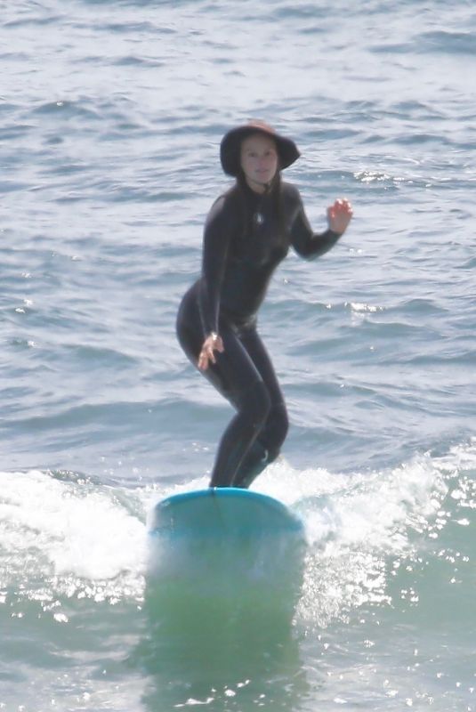 LEIGHTON MEESTER in Wetsuit Surfing in Malibu 04/14/2021