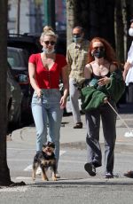 LILI REINHART and MADELAINE PETSCH Out with Their Dogs in Vancouver 04/17/2021
