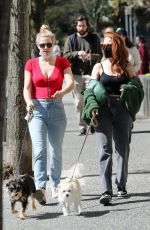 LILI REINHART and MADELAINE PETSCH Out with Their Dogs in Vancouver 04/17/2021