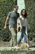 LILY COLLINS and Charlie McDowell Out with Their Dog in Los Angeles 04/10/2021