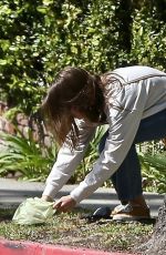 LILY COLLINS and Charlie McDowell Out with Their Dog in Los Angeles 04/10/2021