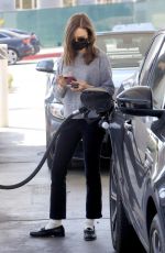 LILY COLLINS at a Gas Station in West Hollywood 04/05/2021