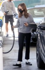 LILY COLLINS at a Gas Station in West Hollywood 04/05/2021