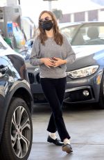 LILY COLLINS at a Gas Station in West Hollywood 04/05/2021