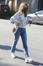 LILY COLLINS Out with Her Mom to Celebrate Her Birthday in West Hollywood 04/09/2021