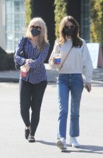 LILY COLLINS Out with Her Mom to Celebrate Her Birthday in West Hollywood 04/09/2021
