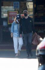LILY JAMES and Michael Shuman Out Shopping for Groceries in Los Angeles 04/04/2021
