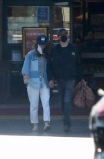 LILY JAMES and Michael Shuman Out Shopping for Groceries in Los Angeles 04/04/2021