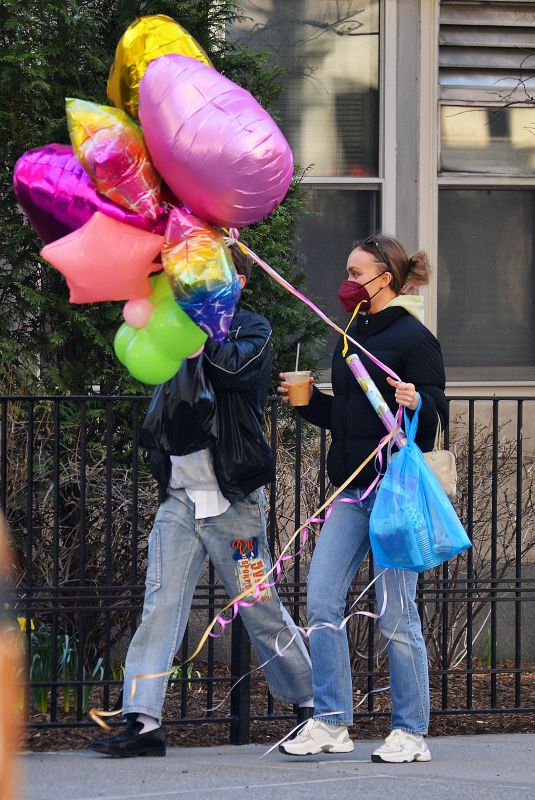 LILY-ROSE DEPP Out on Easter Morning in New York 04/04/2021