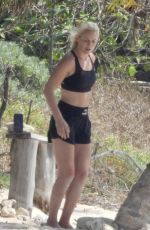 LINDSEY VONN Workout at a Beach in Tulum 04/20/2021